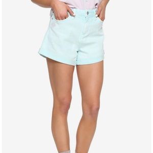 Her Universe - Disney The Little Mermaid 30th Anniversary Pastel Mint Mom Shorts